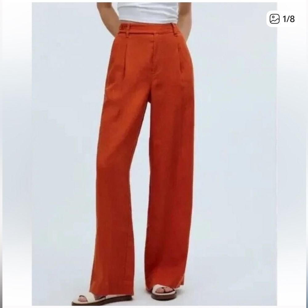 Madewell Harlow Wide Leg trousers in copper
